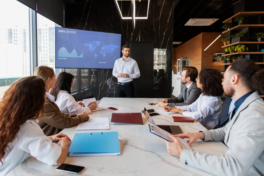 people taking part business event